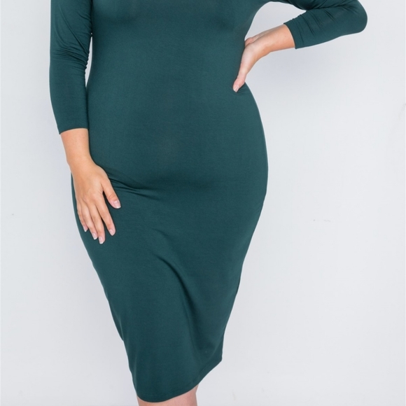 Women's Green Dress Size 1X - Picture 3 of 4
